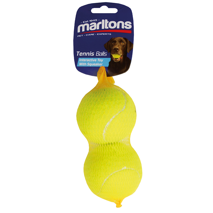 Marltons 2 Pack Squeaky Tennis Ball Small