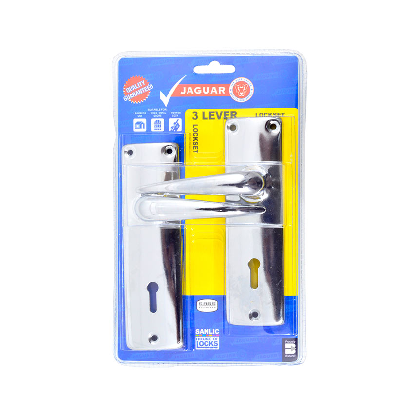Jaguar Lockset - Chrome Plated - SABS - 3