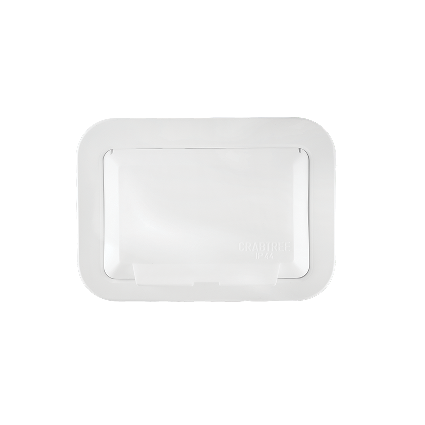 CRABTREE CLASSIC SSO W/P 119x83 SGL 16A STL WHT