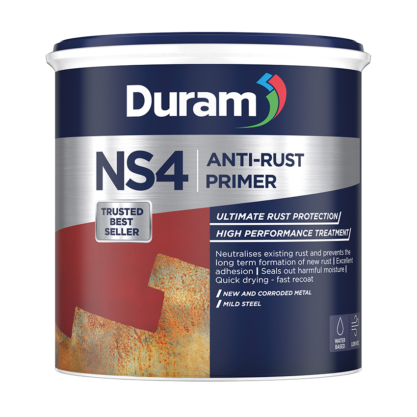 DURAM NS4 ANTI-RUST COATING 1L - Red Oxide