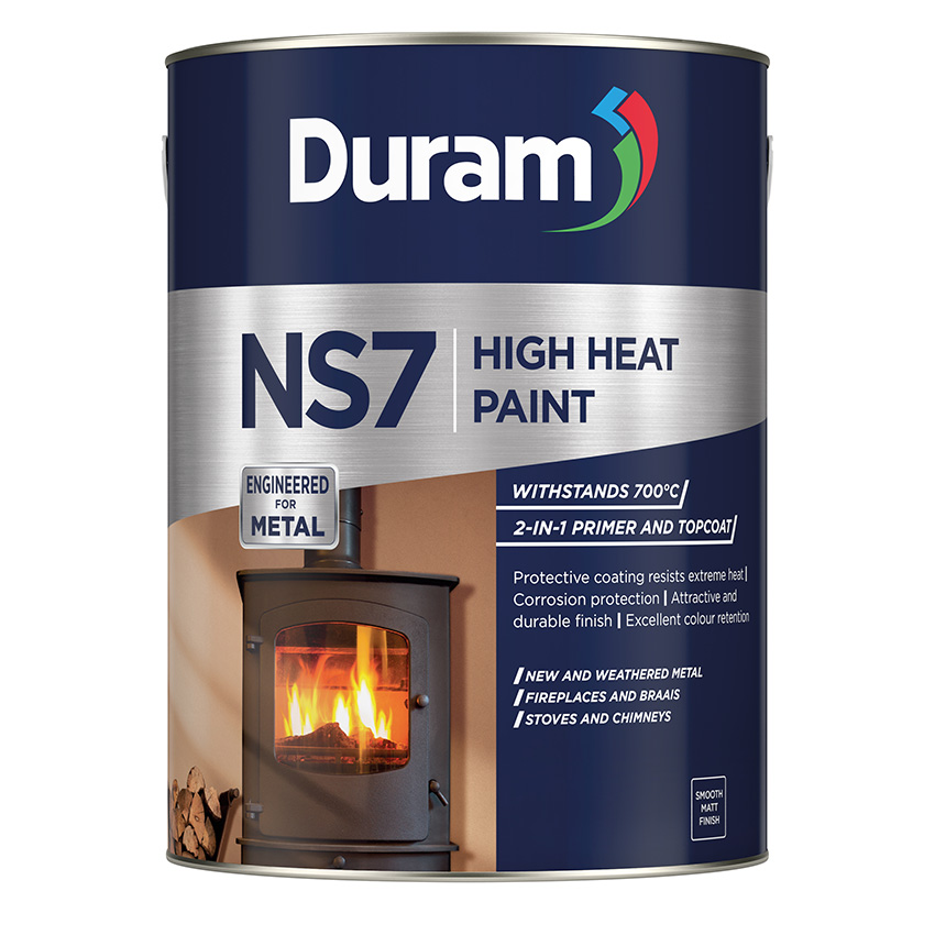 DURAM NS7 HEAT RESISTANT PAINT BLACK 5L