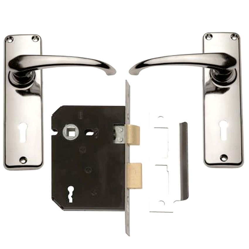 Union Gower Lockset - Chrome Plated - 3
