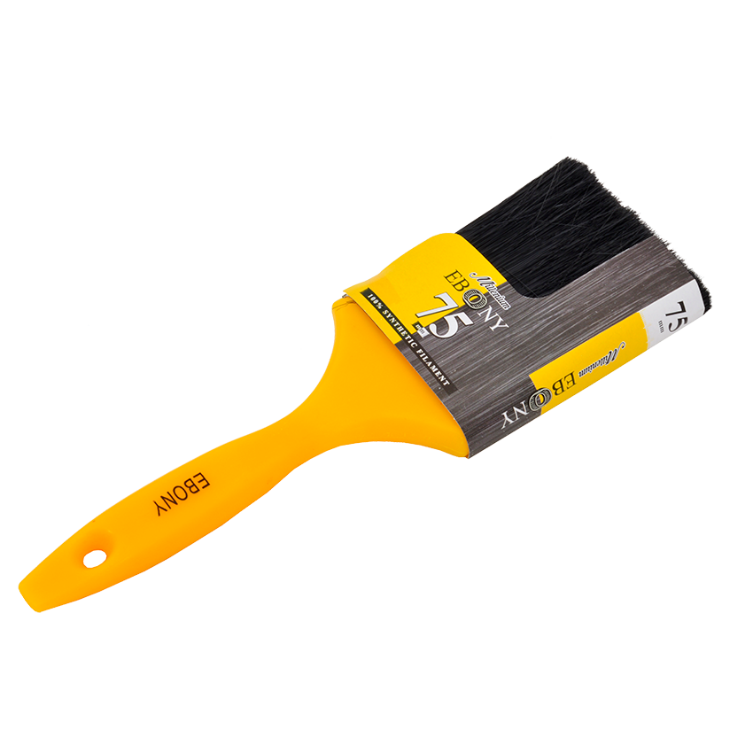 ACADEMY EBONY SYNTHETIC PAINT BRUSH - 75MM