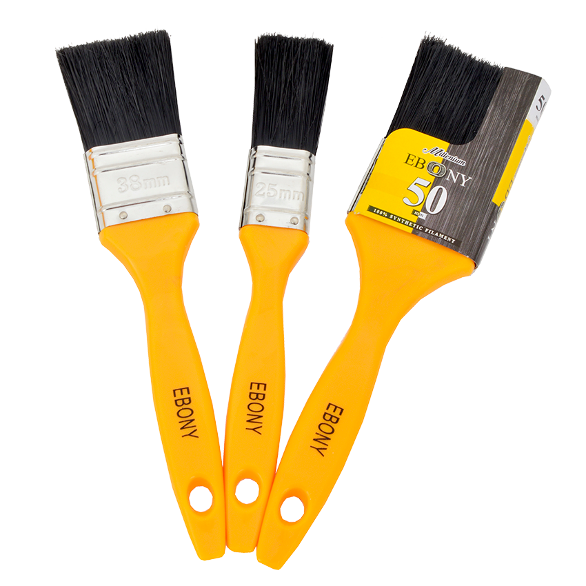 ACADEMY EBONY SYNTHETIC PAINT BRUSH SET - 3 PIECE