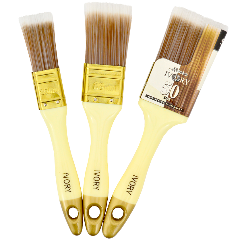 ACADEMY IVORY PAINT BRUSH - 4 PIECE