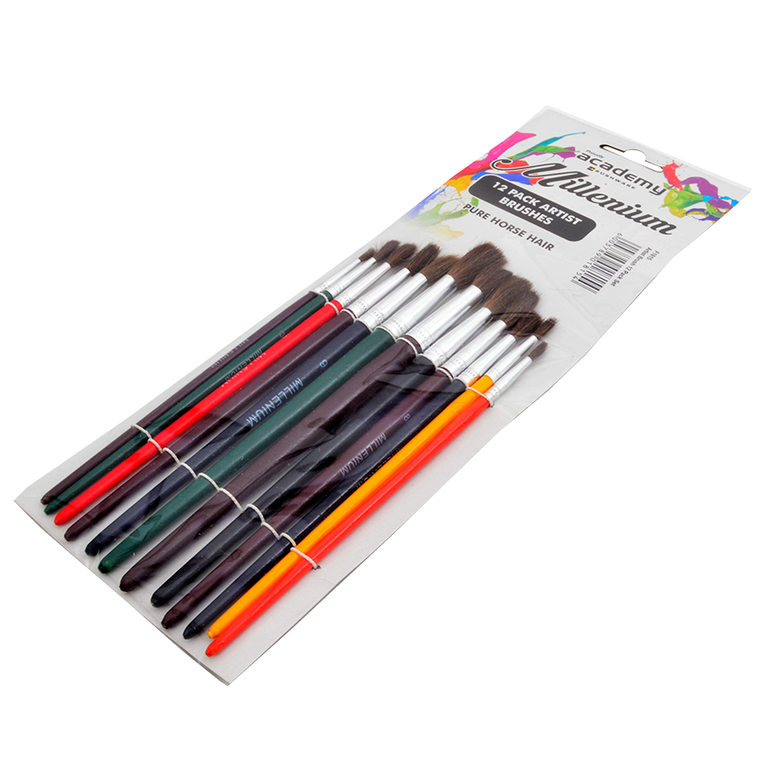 ACADEMY SOFT HAIR ARTIST BRUSH SET - SMALL - NO.1 TO 12