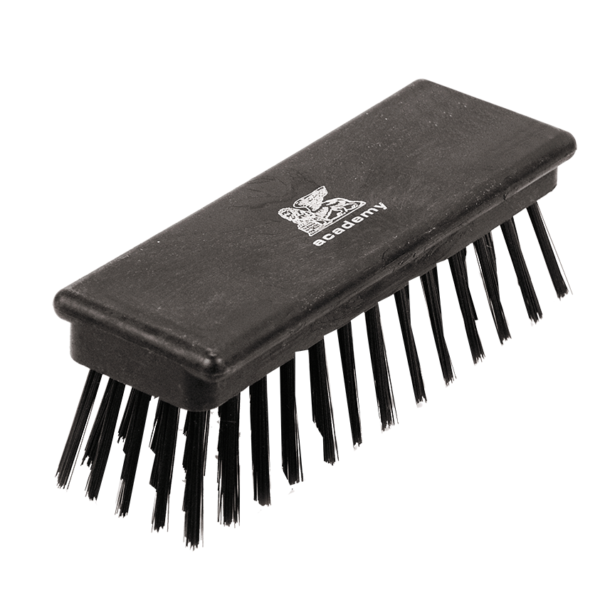 ACADEMY FOUNDRY BRUSH - BLOCK TYPE -  COARSE WIRE -  PLASTIC HANDLE