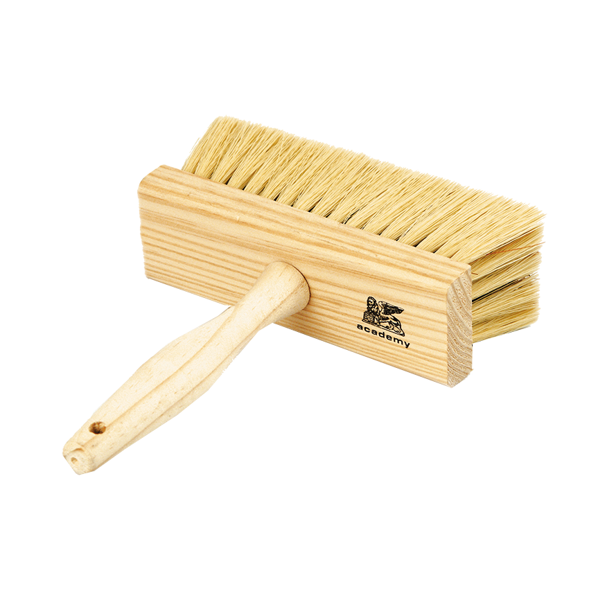 ACADEMY WHITE WASH BROWN FIBRE & WHITE BORDERBRUSH 190MM