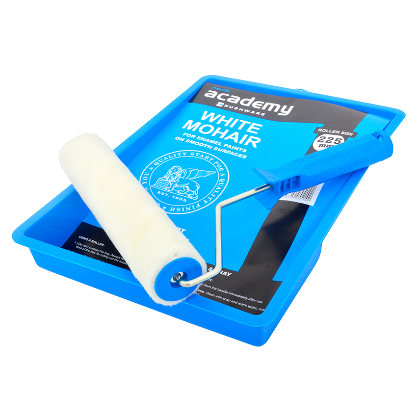 ACADEMY WHITE MOHAIR ROLLER SETS 225MM