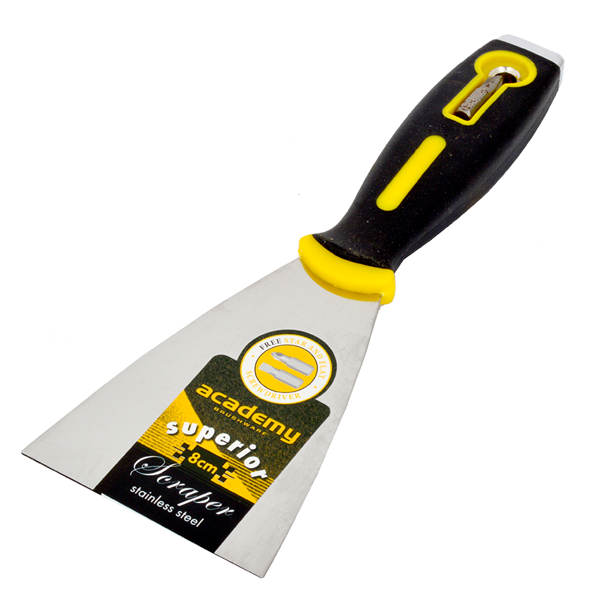 ACADEMY STAINLESS STEEL SCRAPER - 80MM