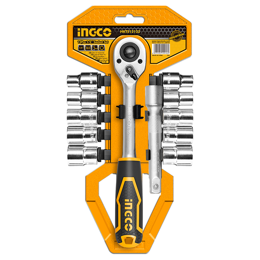 INGCO 12 PIECE SOCKET 1/2 INCH SET (HKTS12122)
