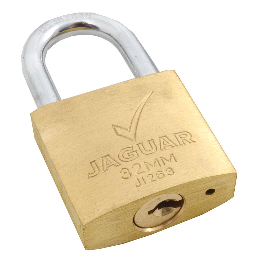 Jaguar Brass Padlock - 32mm