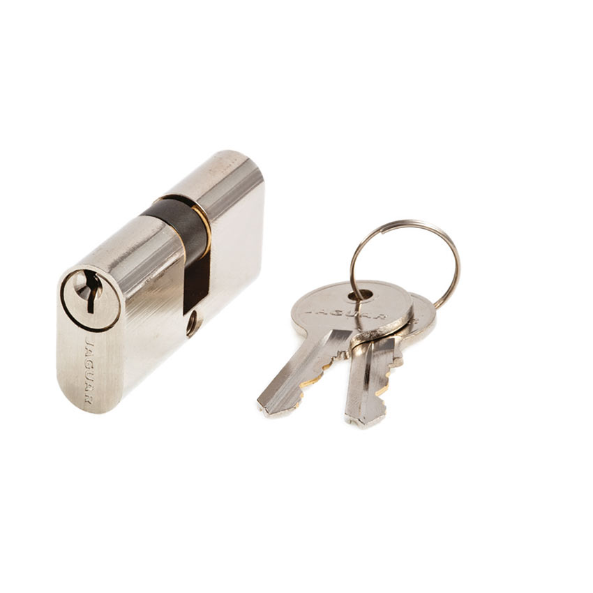 Jaguar Cylinder Lock - Stainless Steel Nickel Plated