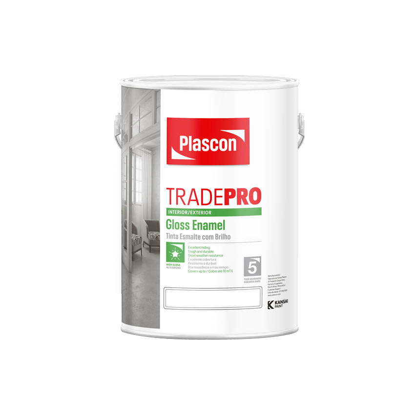 PLASCON TRADEPRO GLOSS ENAMEL 5L - Black
