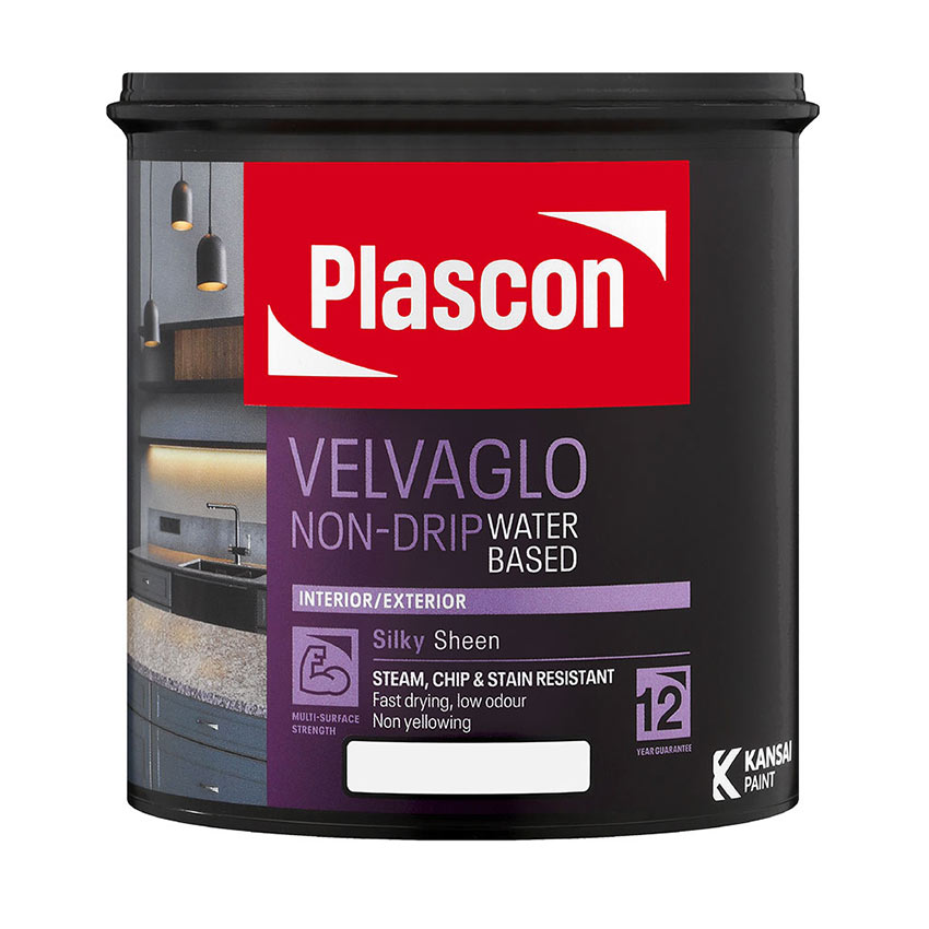 PLASCON VELVAGLO NON-DRIP WATERBASED 1L - Black