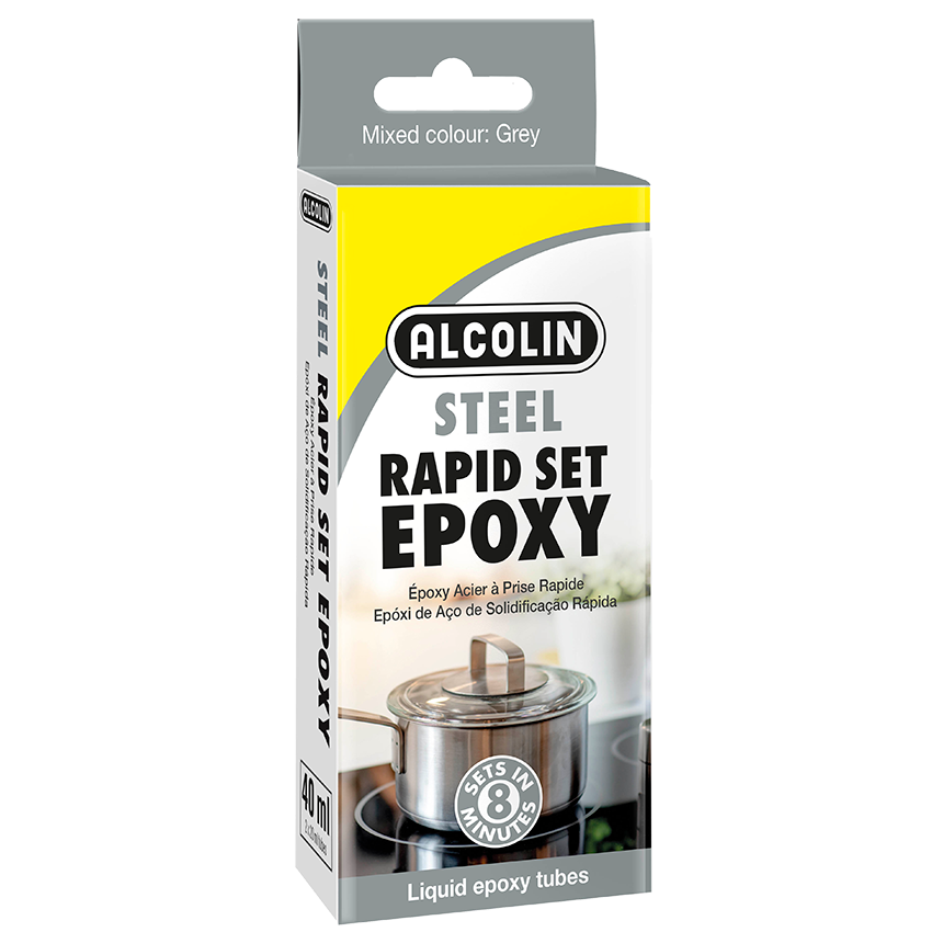 ALCOLIN ADHESIVE EPOXY LIQUID RAPID SET 40ML - STEEL