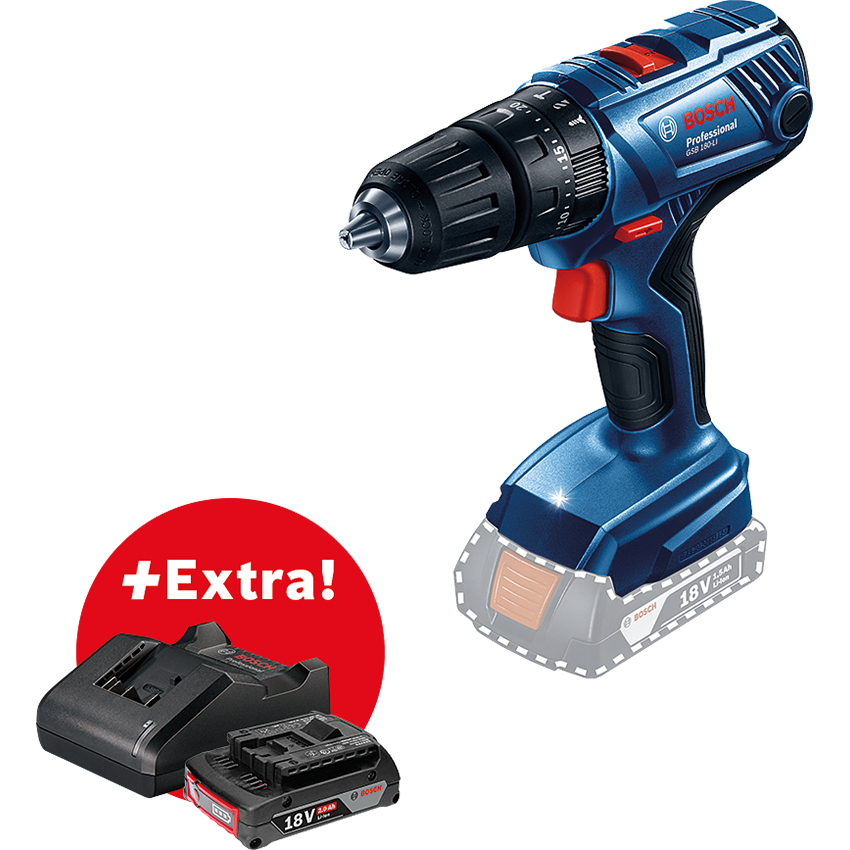 BOSCH DRILL IMPACT GSB 180-LI 1 BAT 18V 1X2.0AH