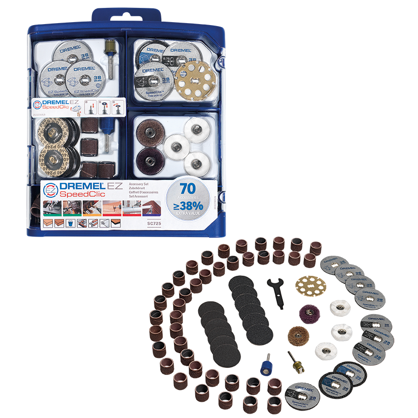DREMEL KITS EZ SPEEDCLIC ACCESSORY SET SC725 70PCE