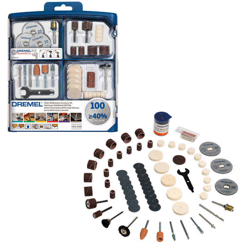 DREMEL KITS MULTIPURPOSE ACCESSORY SET S723 100PCE