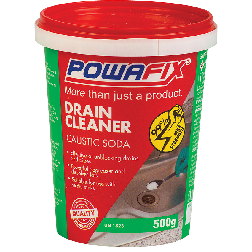 POWAFIX CAUSTIC SODA DRAIN CLEANER - 500G