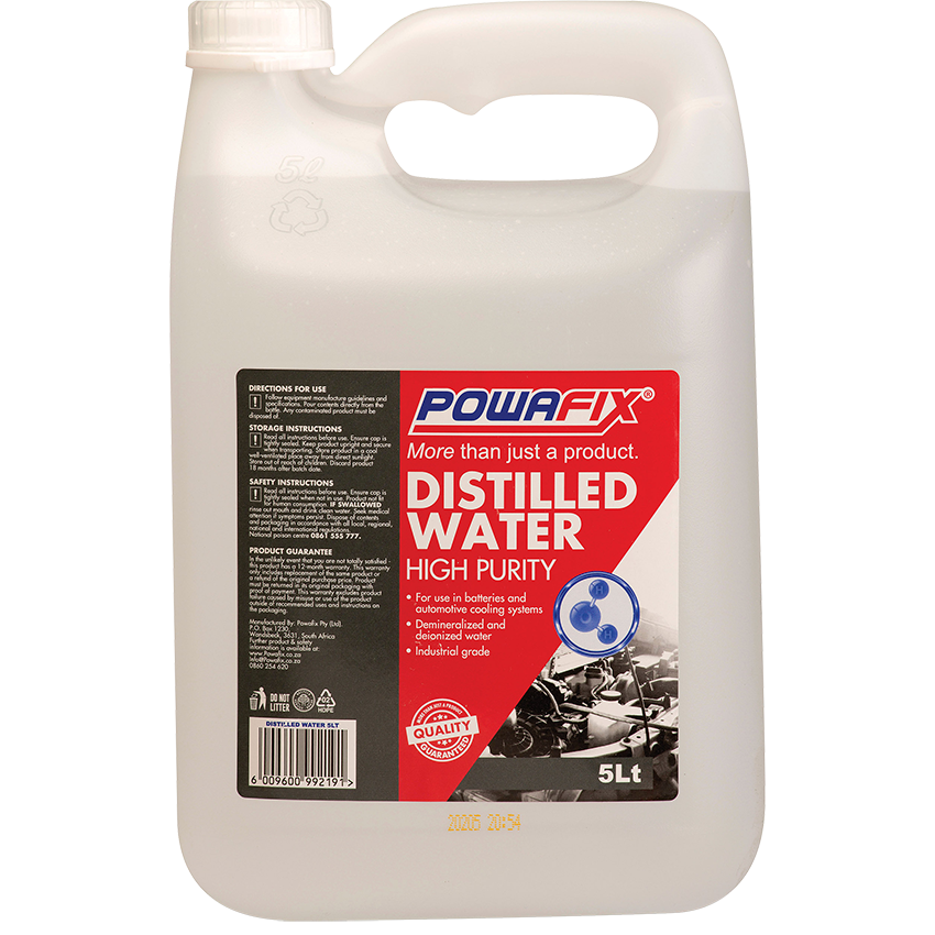 POWAFIX DISTILLED WATER - 5L