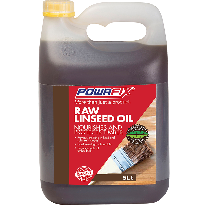 POWAFIX RAW LINSEED TIMBER OIL - 5L