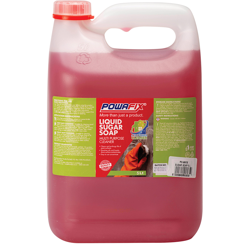 POWAFIX SUGAR SOAP LIQUID CONCENTRATE - 5L