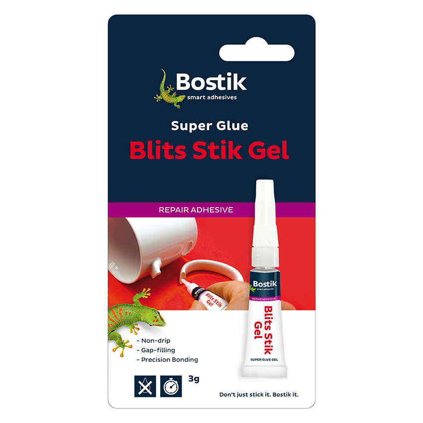 BOSTIK ADHESIVE BLITS STIK SUPER GLUE GEL 3G