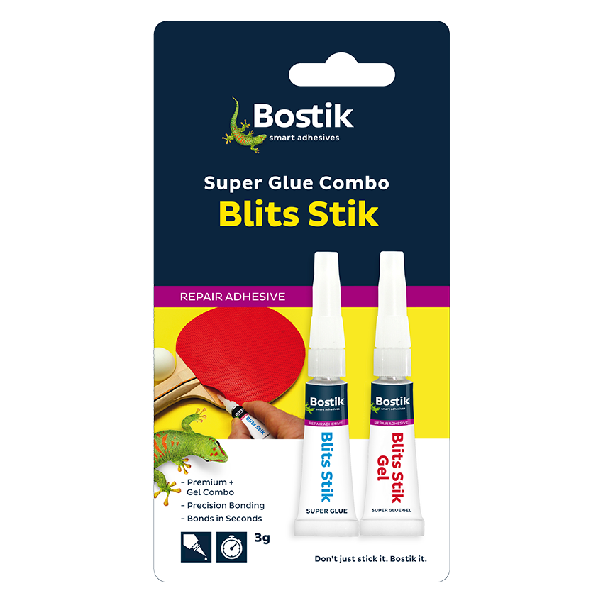 BOSTIK ADHESIVE BLITS STIK SUPER GLUE GEL COMBO