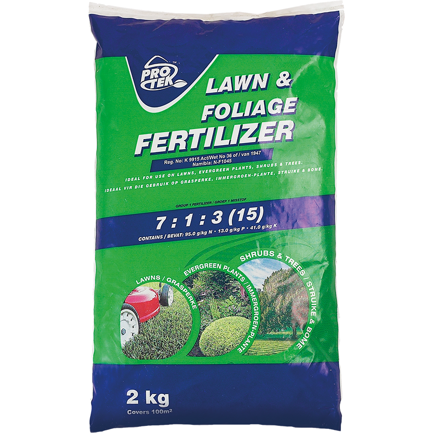 PROTEK FERTILISER GRAN LAWN & FOLIAGE - 2KG