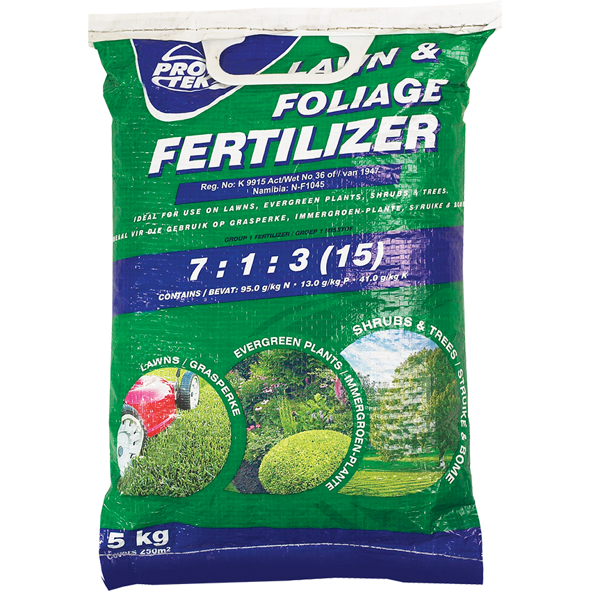 PROTEK FERTILISER GRAN LAWN & FOLIAGE - 5KG