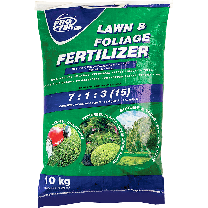 PROTEK FERTILISER GRAN LAWN & FOLIAGE - 10KG