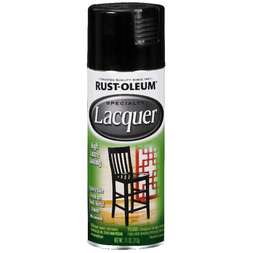 RUST-OLEUM LACQUER - 312G - Black, 313G