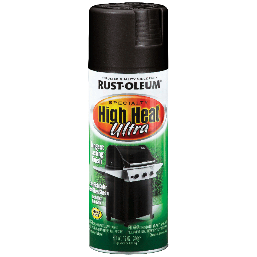 RUST-OLEUM HIGH HEAT SEMIGLOSS ULTRA - 340G - BLACK