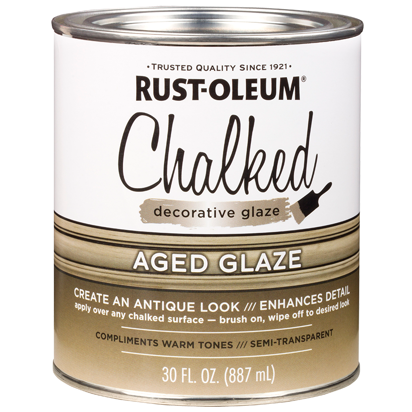 RUST-OLEUM CHALKED PAINT - 887ML - Aged glaze brown