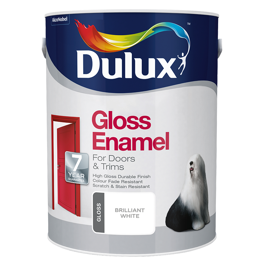Dulux Gloss Enamel - 5L - Brilliant White