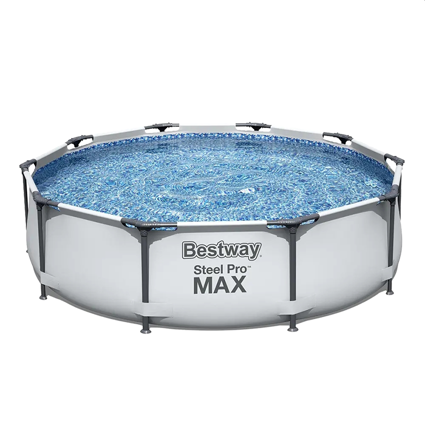 BESTWAY STEEL PRO FRAM FREE-STANDING SWIMMING POOL - 305CMX76CM 4678L - GREY