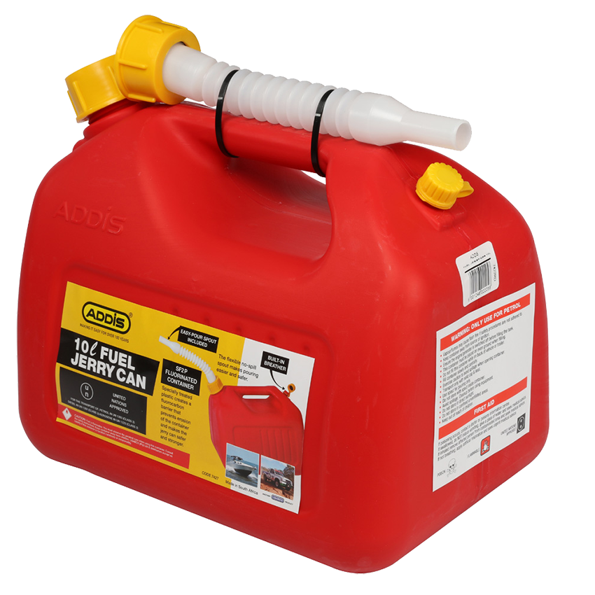 ADDIS RED 10L FUEL JERRY CAN