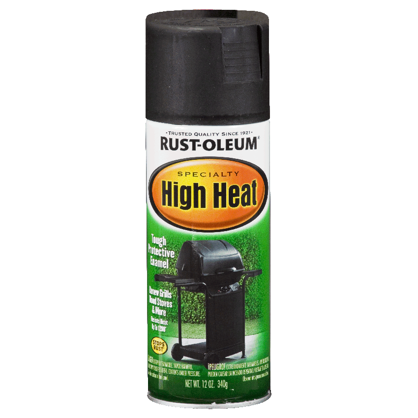 RUST-OLEUM HIGH HEAT BARBQUE - 340G - BLACK