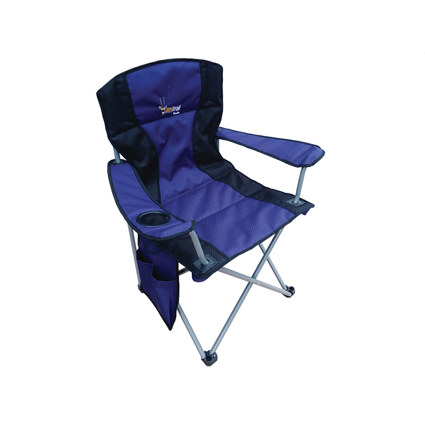AFRITRAIL KUDU PADDED FOLDING CHAIR - 120KG - BLUE