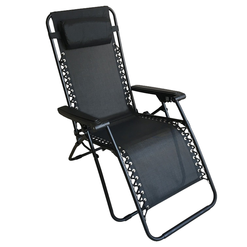 AFRITRAIL DELUXE LOUNGER FOLDING RELAX CHAIR - 120KG - GREY