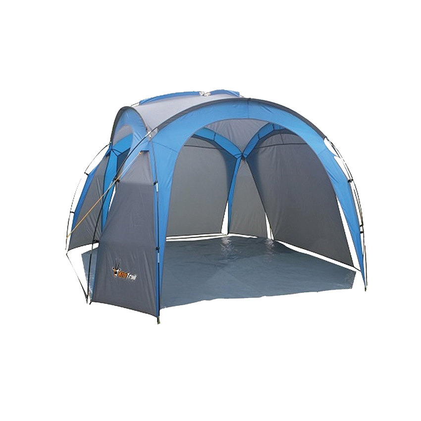 AFRITRAIL SUN SHADE DOME TENT WITH 2 WALLS - 3M X 3M - BLUE