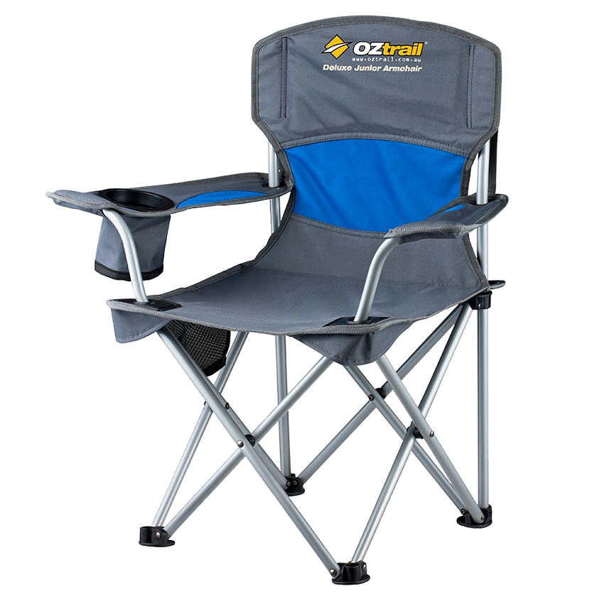 OZTRAIL DELUXE JUNIOR CHAIR - 80KG - BLUE