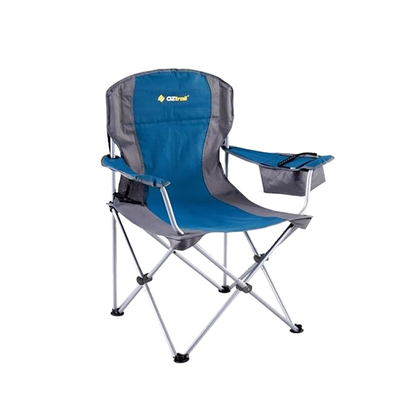 OZTRAIL SOVEREIGN COOLER ARM CHAIR - 130KG - BLUE