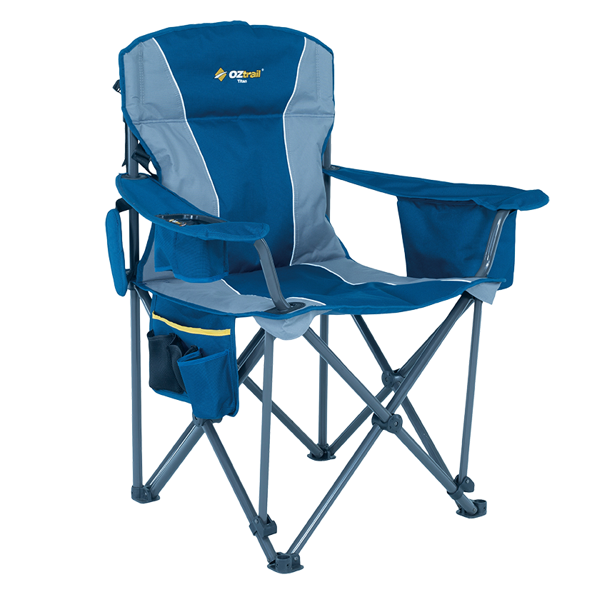 OZTRAIL TITAN ARM CHAIR - 250KG - BLUE