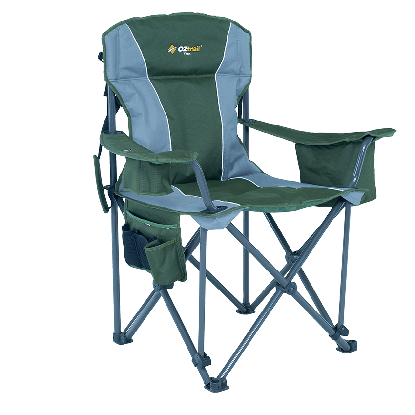 OZTRAIL TITAN ARM CHAIR - 250KG - GREEN