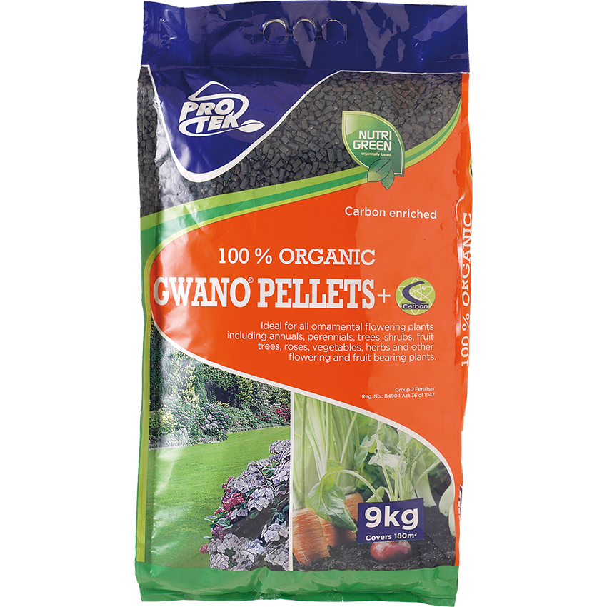 PROTEK FERTILISER NUTRIGREEN GWANO PELLETS ORG - 9KG