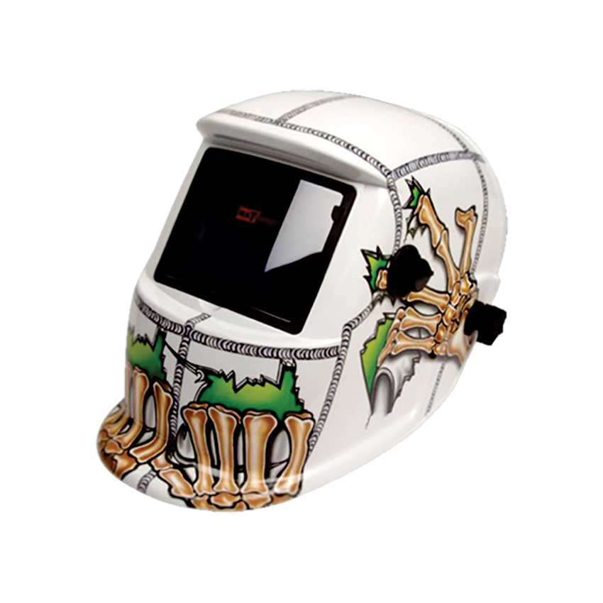 MATWELD WELDING HELMET - AUTO DARKENING. ADJUSTABLE - WHITE