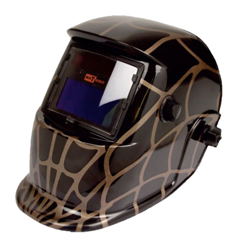 MATWELD WELDING HELMET - AUTO DARKENING. ADJUSTABLE - BLACK WEB