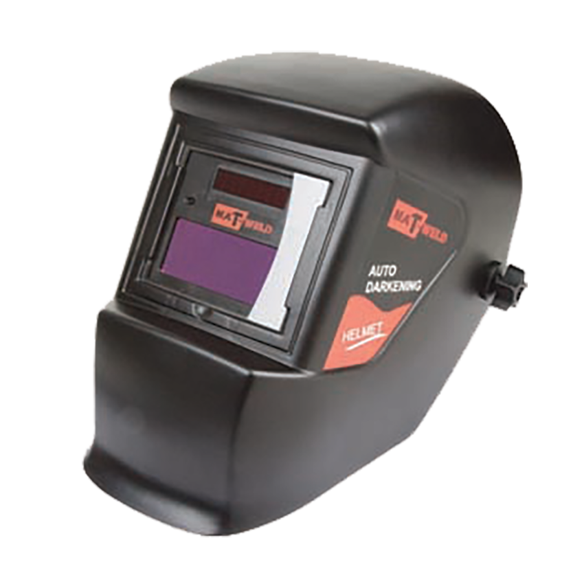 MATWELD WELDING HELMET - AUTO DARKENING. NON- ADJUSTABLE - BLACK